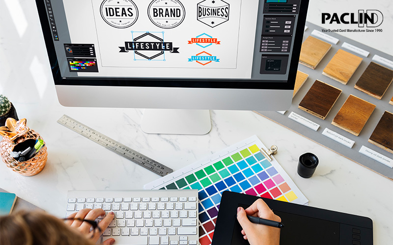 graphic designer illustrating company logo